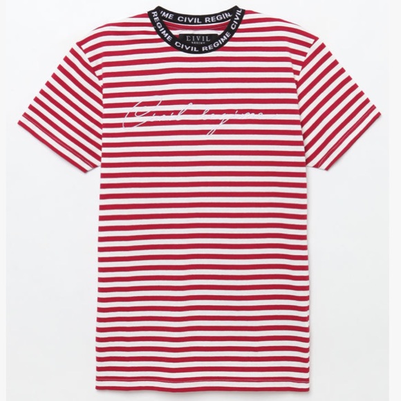 Short Sleeves Striped Shirt 